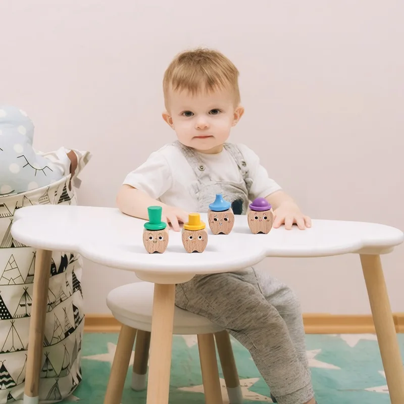 Solid Wood Children's Deciduous Tooth Box, Funny Expressions, Wooden Collection Box, Commemorative Box, Baby Tooth Storage Box.