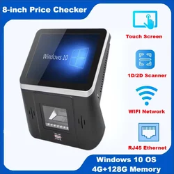 8 Inch Windows Price Checker Cj80 With Barcode Qr Code Reader Wall Mounted Pos Terminal Touch Screen Price Checking Wifi Rj45