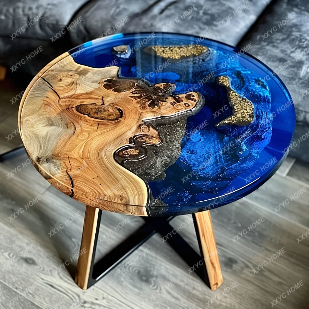 

Epoxy resin river table coffee table creative stylish small apartment living room for homecasual modern accessible luxury table