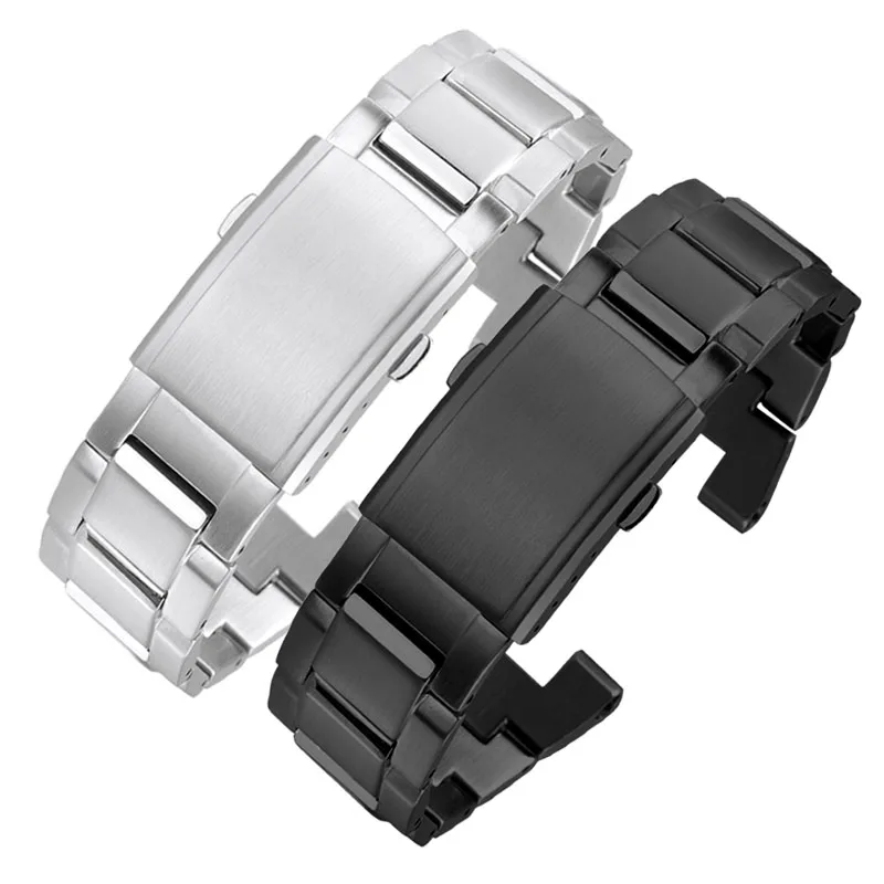 

Notched wristband for G-SHOCK Casio Steel Heart watch strap GST-W300 GST-400G GST-B100/S310 stainless steel watch strap bracelet