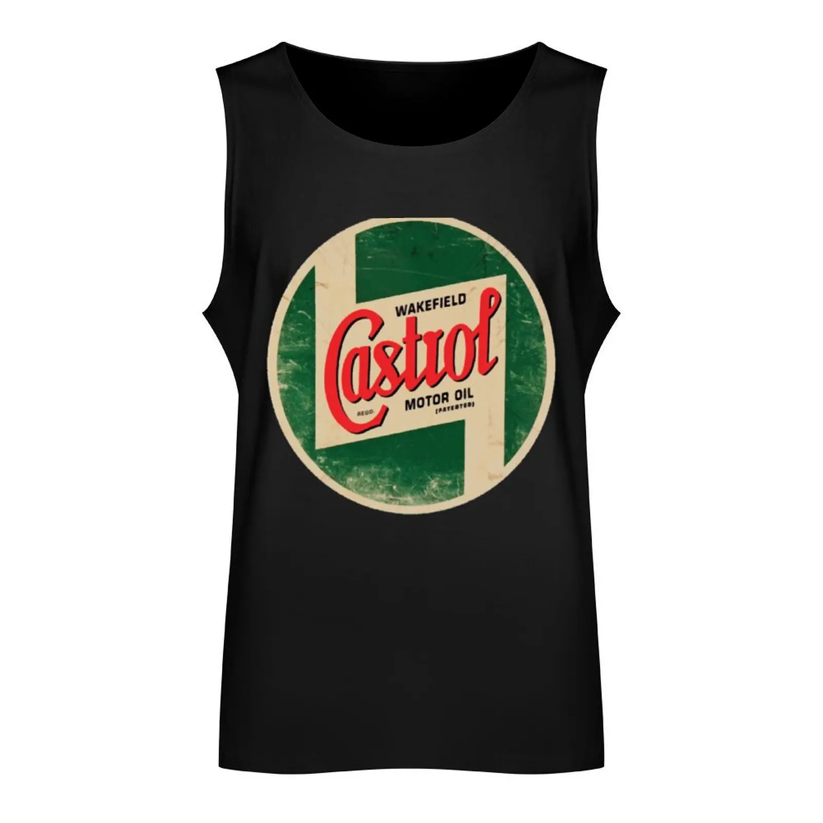 castrol oil vintage logo Tank Top bodybuilding t shirt men clothes Top