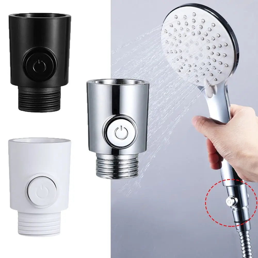

Plastic Shower Head Arm Diverter One-Button Water Pressure Control Sprayer Shut-Off Switch Flow Limiter Water Flow Regulator