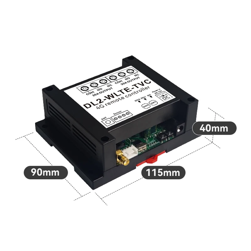 GSM 4G LTE SMS APP 2Channel Remote Relay Controller Switch 30A DL2-WLTE For Water Heating Temperature Monitoring