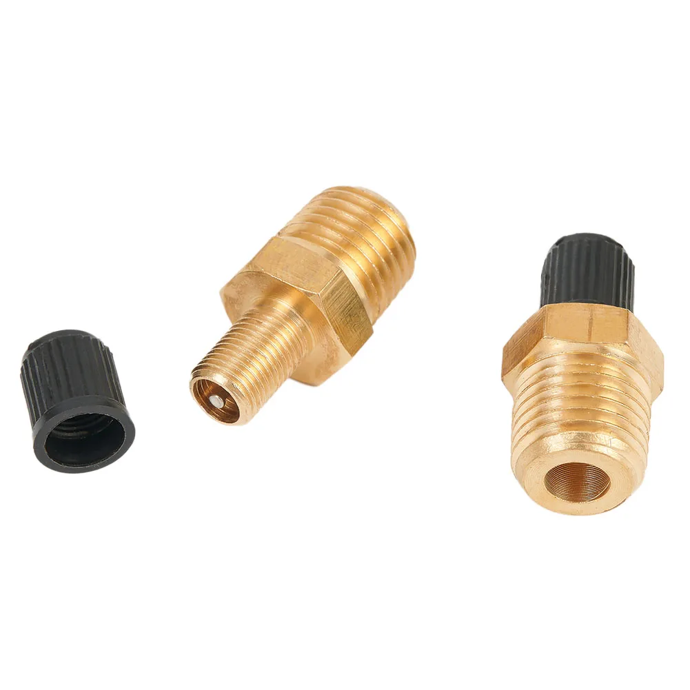 4 Pack 1/4 NPT MPT Solid Brass Air Compressor Tank Fill Valve for Pneumatic Equipment Refill and Service Applications