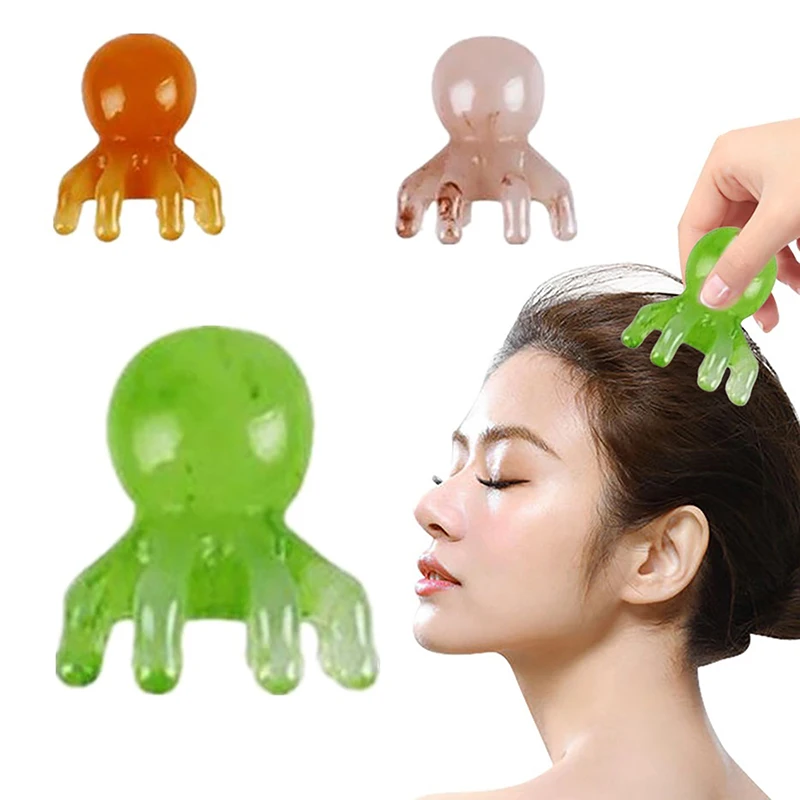 

Resin Octopus Comb Head Massager Meridian Scraping Scalp Massage Brush Acupuncture SPA Gua Sha Health Therapy Tool