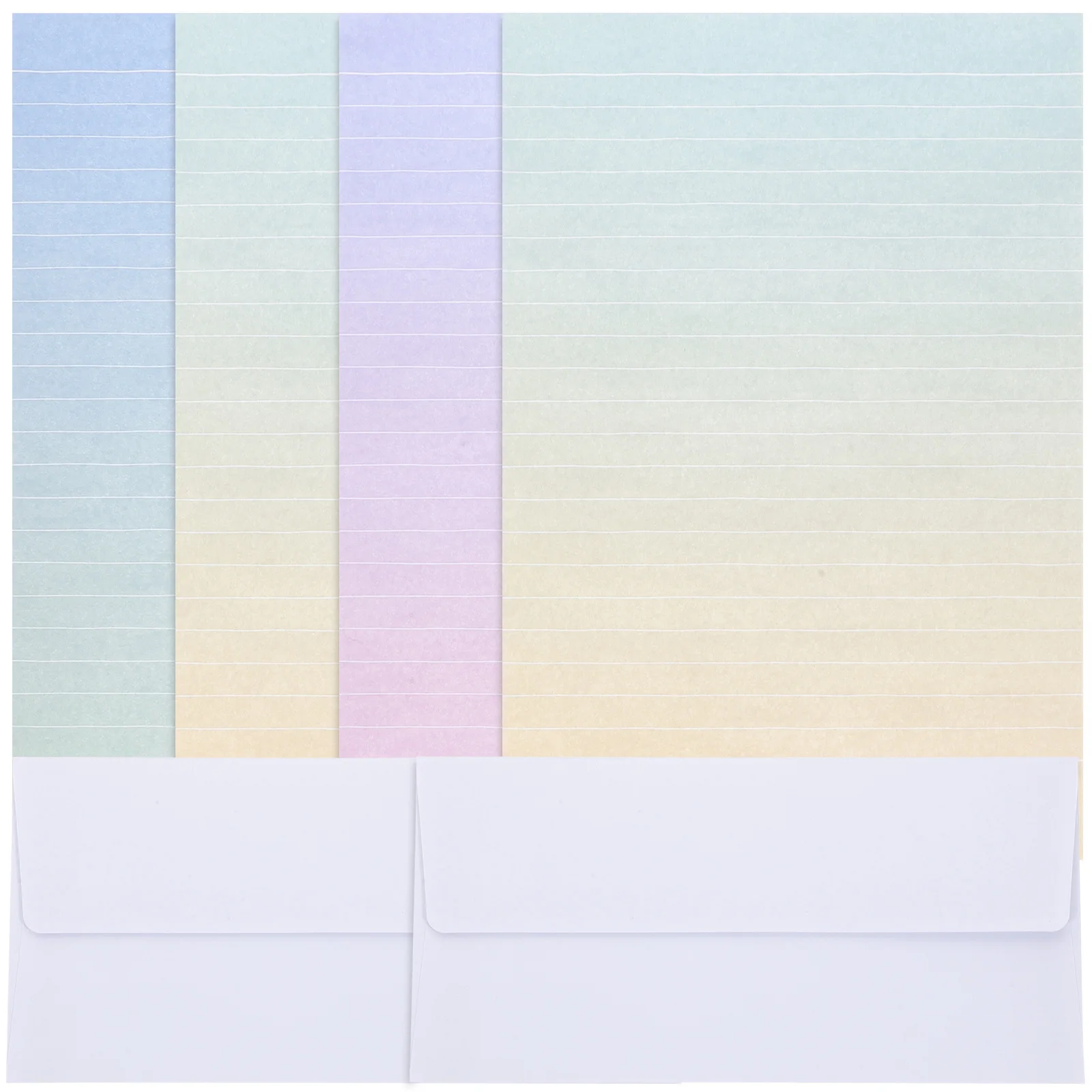

4Sets Letter Paper and Envelope Set Gradient Colors for Birthday Party Invitations Notes Writing Stationary Envelope Set