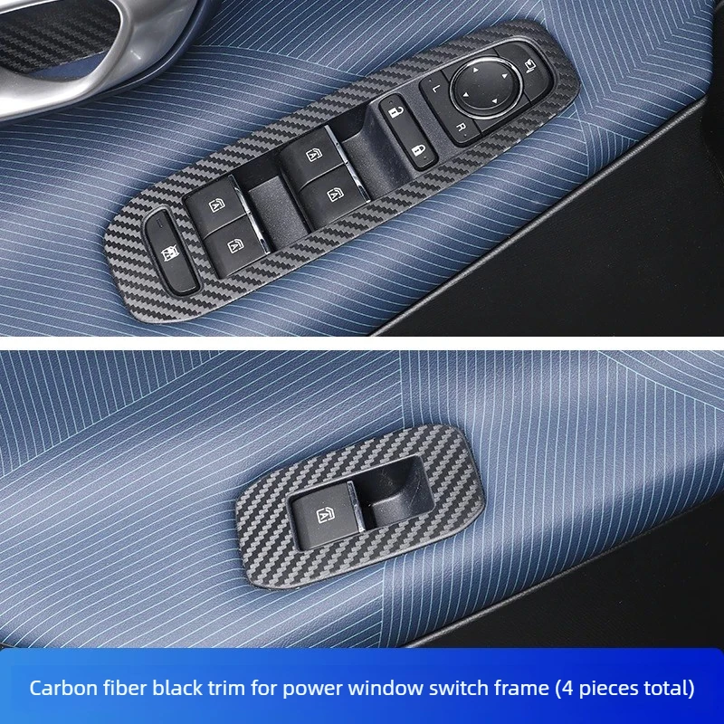 Interior Carbon Fiber Pattern Sticker For GAC Trumpchi GS3 Emzoom Modified Upgrade Auto Supplies Button Protection Sticker Tools