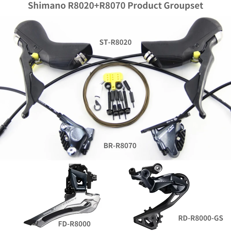 Shimano Ultegra R8020 R8070 11 Speed Groupset  Road Disc Brake Groupset shifter+Brake+Front Derailleur+Rear Derailleur