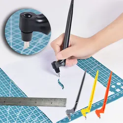 Scrapbooking Cutting Tool Paper Cutter Scrapbooking Cutter Craft Cutting Tools Paper Knife Pen with 360 Degree Rotating Blade