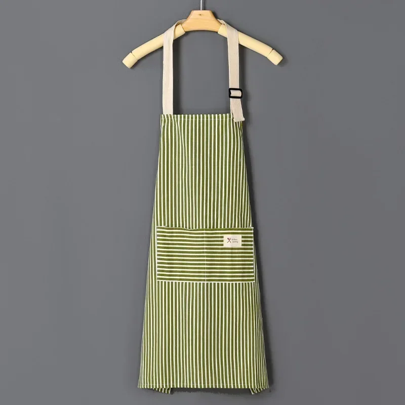 Fashion Simple SmallFresh Stripe Kitchen Antifoul Apron Pinafore Woman Cooking Accessories Cafe Restaurant Flower Shop Overalls