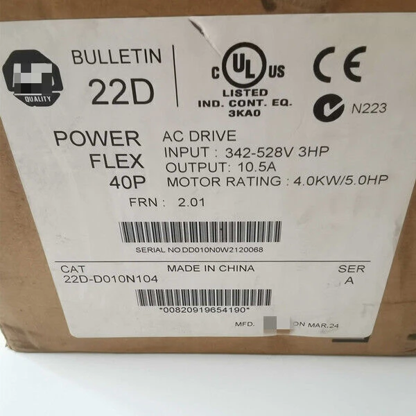 

Sealed 22DD010N104 Powerflex 40P Catalog 22D-D010N104 Ser A