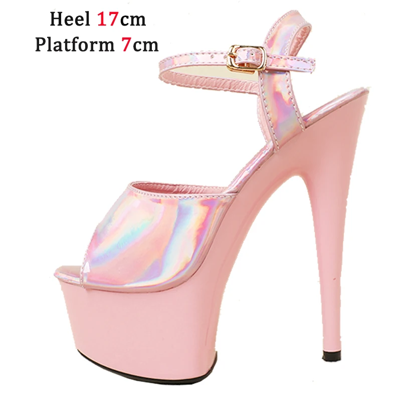 2023 Stripper Pole Dance Shoes High Heels Women Sexy Show Shoes Party Club 15 17 20CM Sandals Platform High-heeled Shoes Wedding