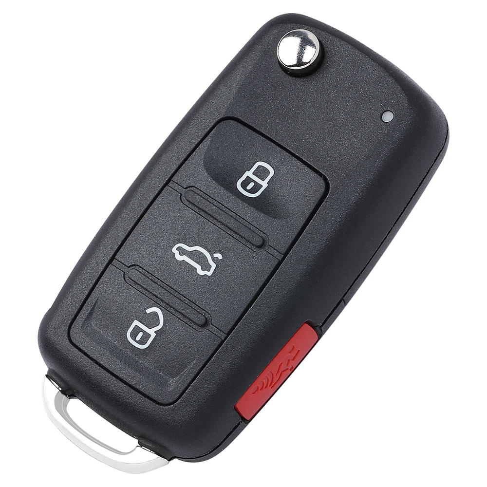 KEYECU 2B/3 Button Flip Remote Folding Key Shell Case Housing Uncut Blade Fob for VW VOLKSWAGEN Tiguan Golf Sagitar Polo MK6