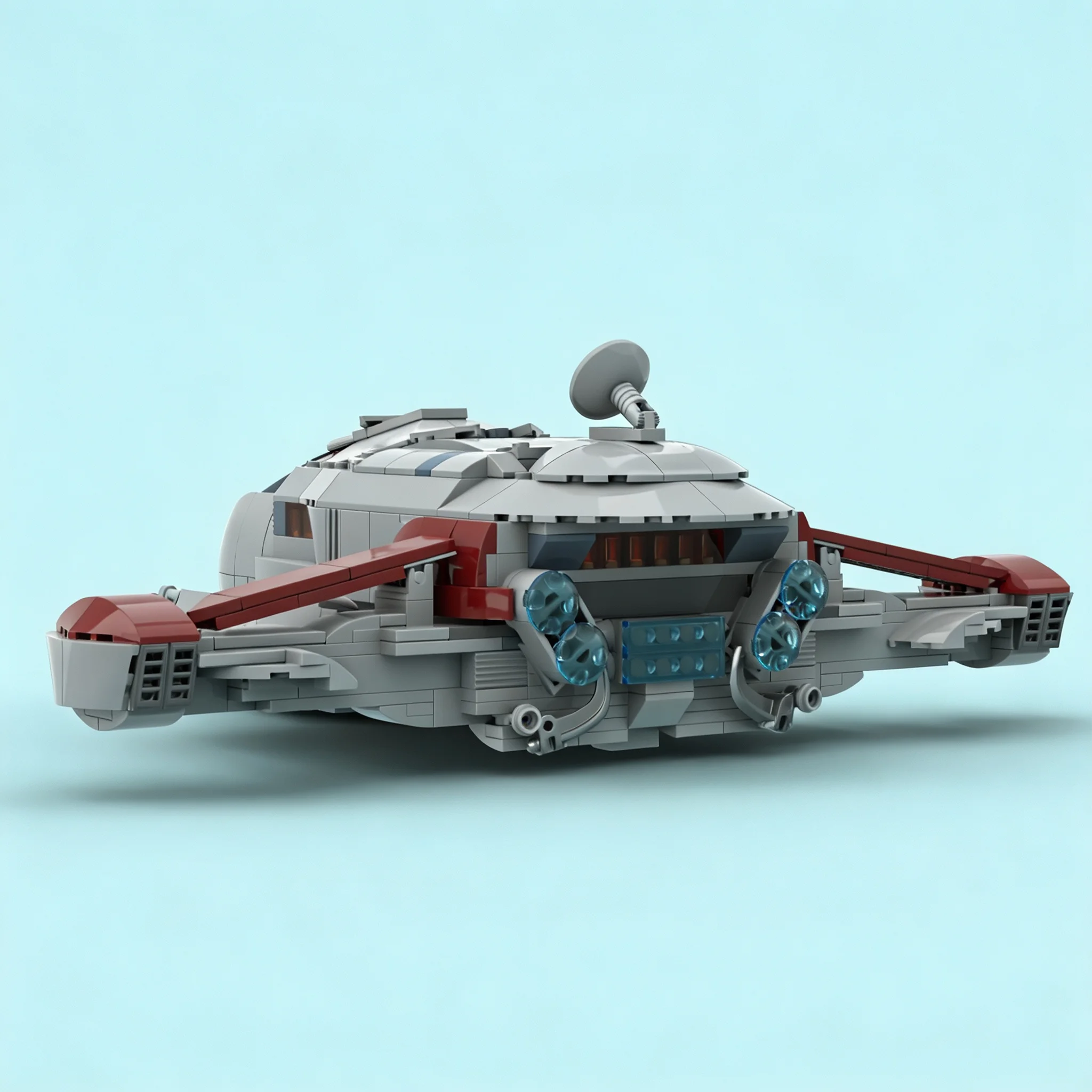605pcs MOC Small Support Craft Spaceship Model Toy Building Blocks Architecture Christmas Gift Education Display Collection