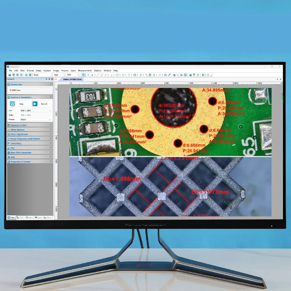 Mikroskop przemysłowy 4K FULL HD z mocowaniem typu C za pośrednictwem pomiarowym USB-C do lutowania PCB naprawa telefonu (bez wspornika)