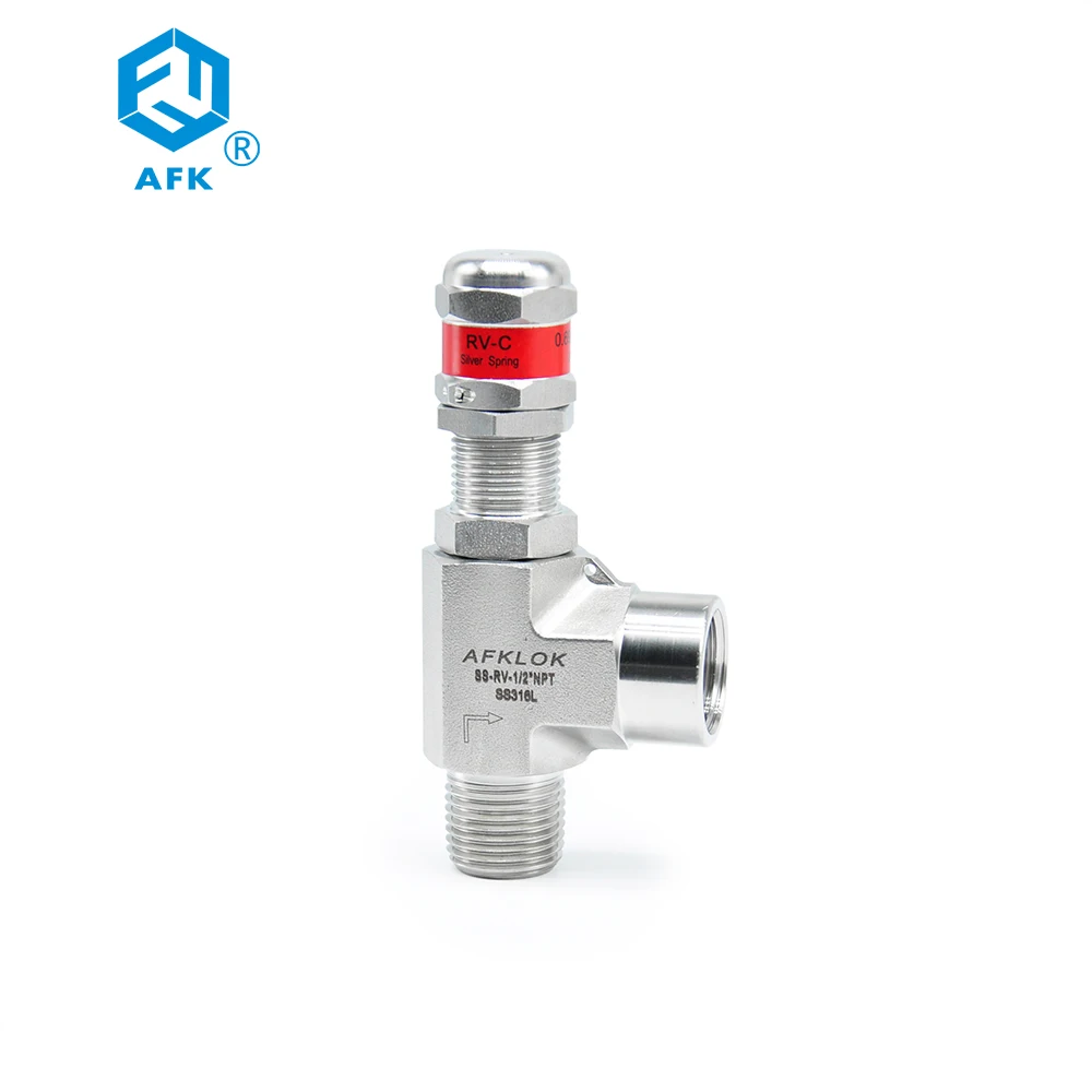 Safety Valve Stainless Steel 1/4inch 3/8inch 1/2inch Gas High Pressure Safety Valves Pressure Relief Valve Industrial