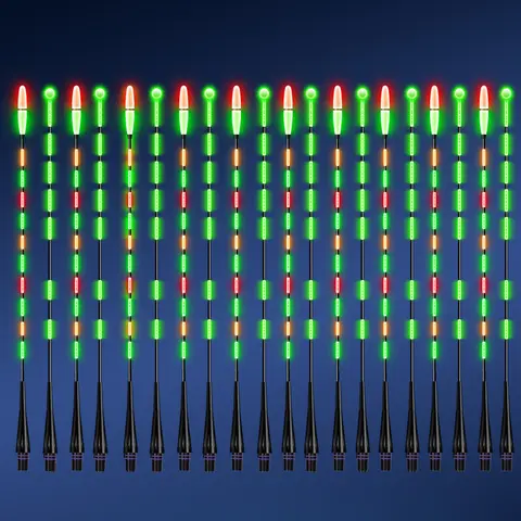 20PCS/LOT Electronic Fishing Floats DIY Drift Tail LED Luminous Bobber High Brightness Optical Fiber Antenna Accessories