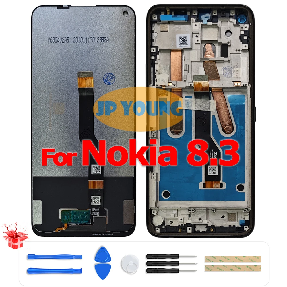 オリジナル-681-インチ-lcd-タッチ-スクリーン-デジタイザー-アセンブリ-フレーム付き-nokia-83-5g-ta-1243-ta-1251-用-交換品