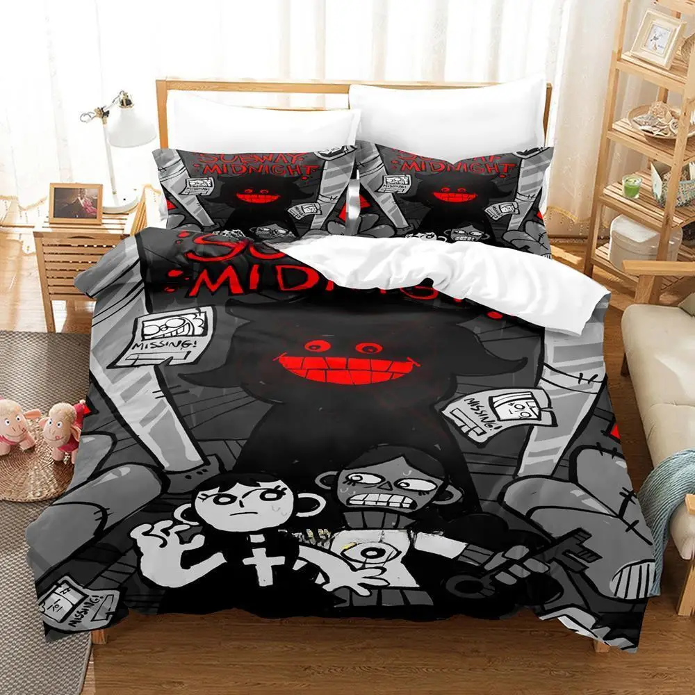 

3d Printing Anime Game SUBWAY MIDNIGHT Bedding Set Single Twin Full Queen King Size Bed Set Adult Kid Bedroom Duvet Cover Sets