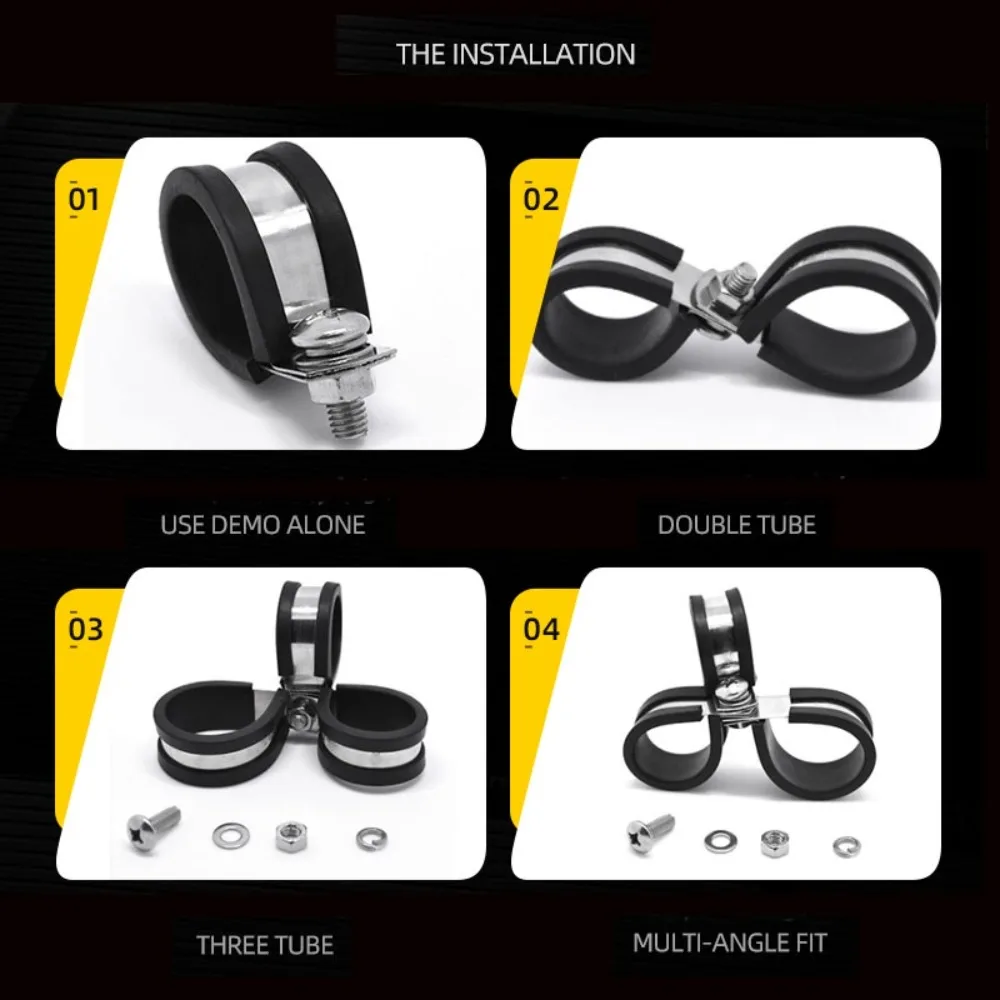 Gummi ausgekleidete Clips Verdrahtung schlauch klemme Hochwertige R-Rohr halterung Kabel montage Befestigungs elemente Hardware elektrische Armaturen