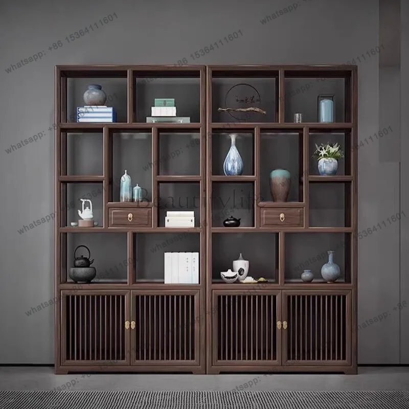 LJY Wood Perfume Living Room Cabinets Shelf Wine China Bookshelf Living Room Cabinets Display Storage Gabinete Trendy Furniture