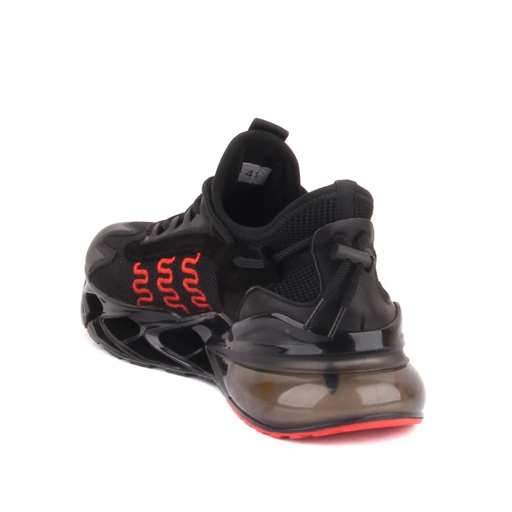 Guja-Schwarz Textil Hohe Boden Männer Sneaker