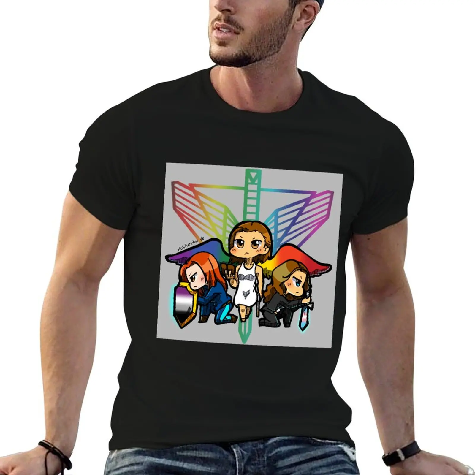 Purgatory's Protector Pride ver T-Shirt Christmas Casual Short Sleeve Top
