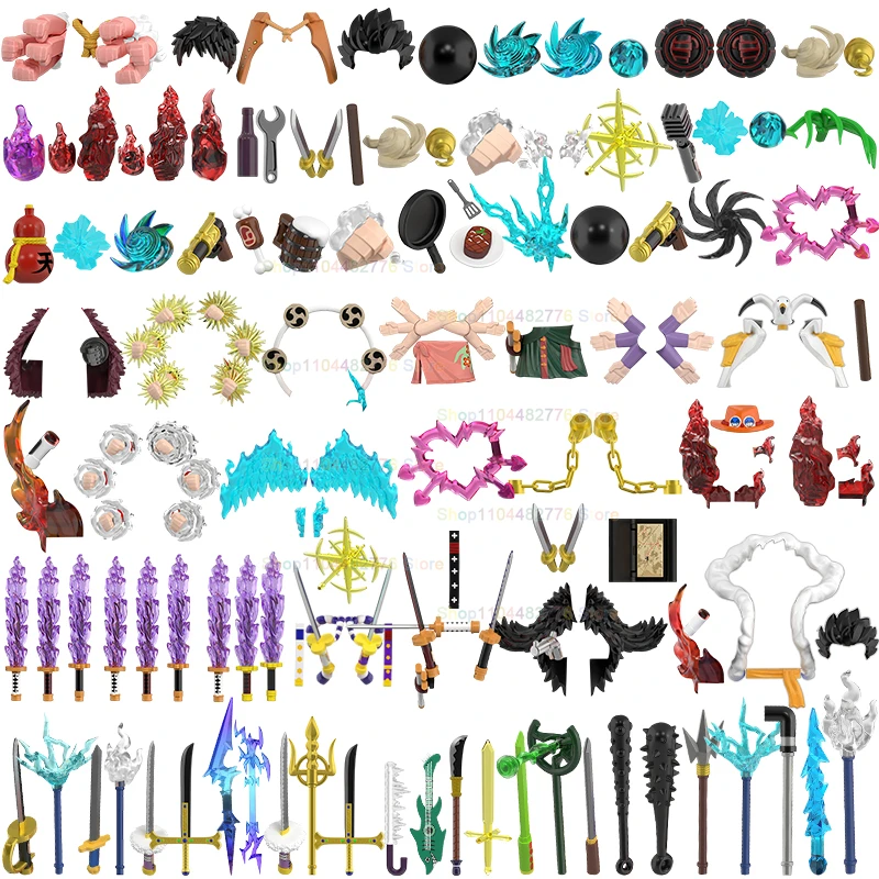 

WM6187-6195 HOT Comic Cartoon mini Action Figure Anime Assembly Scene Building Blocks Weapons Accessorie Toys for Children gifts