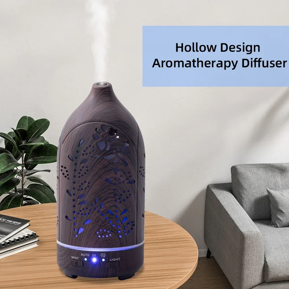 Diffuseur d'huiles essentielles ultrasonique, veilleuse LED 7 couleurs, silencieux, arrêt automatique pour la maison et le Spa