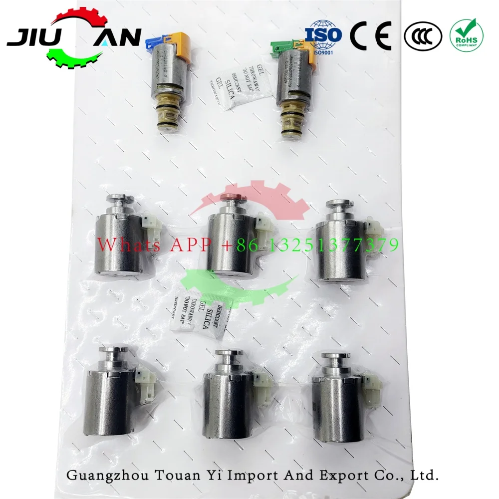 

Solenoid Kit 10R60 10R80 8Pcs Genuine New Automatic Transmission For Ford Raptor F150 Mustang Roadrunner Explorer 2.2