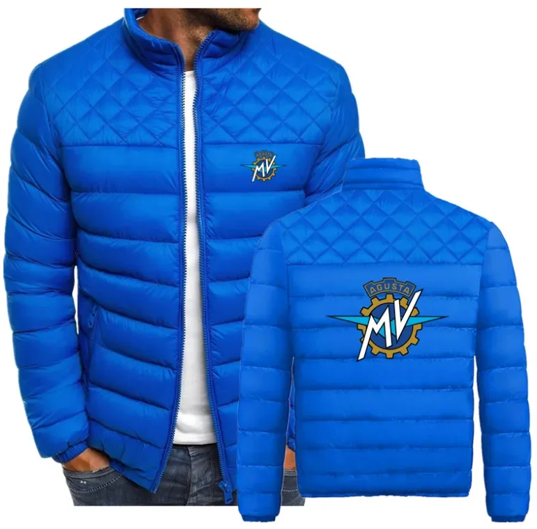 Autumn and winter AGUSTA men's cotton padded jacket simple and fashionable Ling grid cotton padded jacket men's fashion jacket