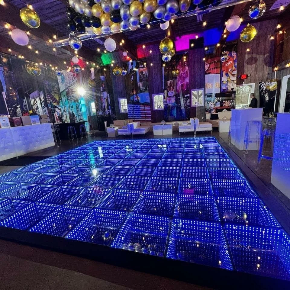 

China Guangzhou Stage Light for Party Events With DMX512 Remote Control 3D Mirror LED Dance Floor