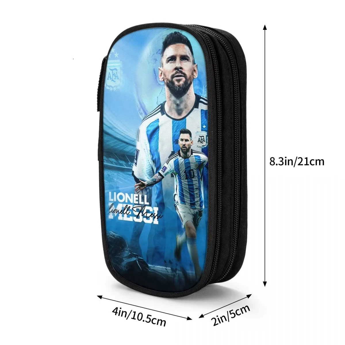 Argentina Football Messi Pen Box Merch Large-capacity Office Accessories Pencil Case Stationery Suprise Gift