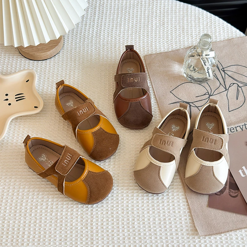 

Fashionable Mary Jane Flat Shoes for Girls Casual Comfortable Leather Shoes Spring Season Kids Footwear Trendy Flats