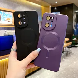 For Magsafe Magnetic Wireless Charging Case For OPPO Find X5 Pro X5Pro Matte Soft TPU Silicone Cover