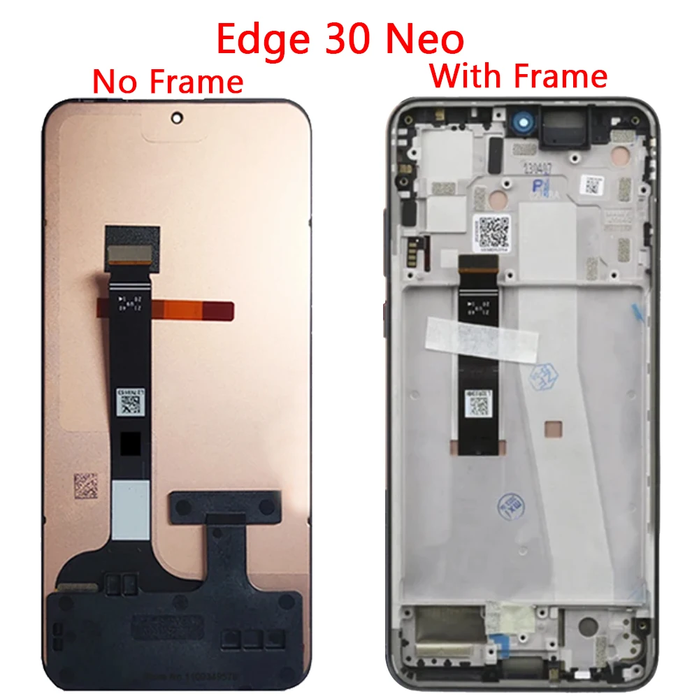 New Original AMOLED For Moto Edge 30/Edge 30 Neo LCD Display Touch Screen With Frame Assembly Replacement LCD Parts