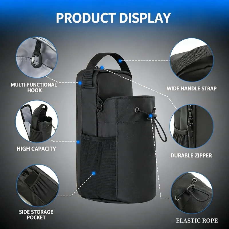 Magnetic Gym Water Bottle Bag With Magnet Multi-Function Carrier Bag Portable Sports Fitness Bag Gym Accessories Storage Pack image 4