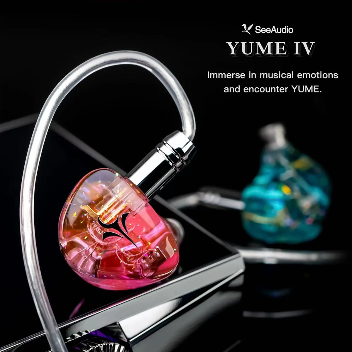SeeAudio YUME IV In-Ear Earphone 2BA Driver Balanced Armature Wired 0.78mm 2Pin Detachable Cable DJ Studio Music Sport Earbud