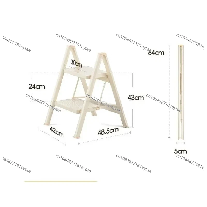 Household Portable Thick Folding Multifunctional Ladder Indoor Safety Portable and Extendable Small Ladder Stool