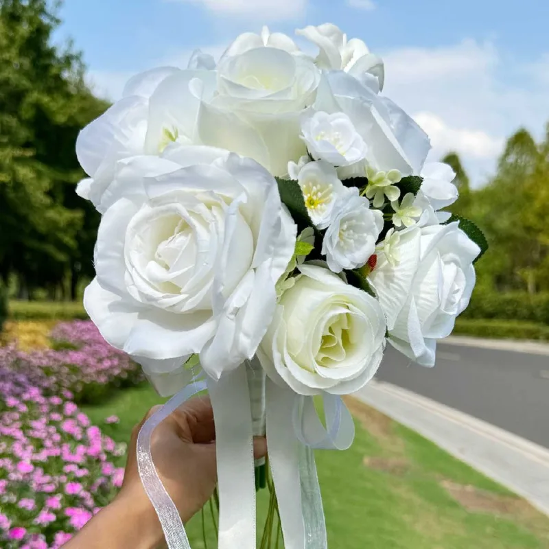 

White Calla Lily Bridal Bouquet Cascading Bridesmaid Rural Wedding Bouquet Gift Bouquet Gift for Ceremony Anniversary Homecoming