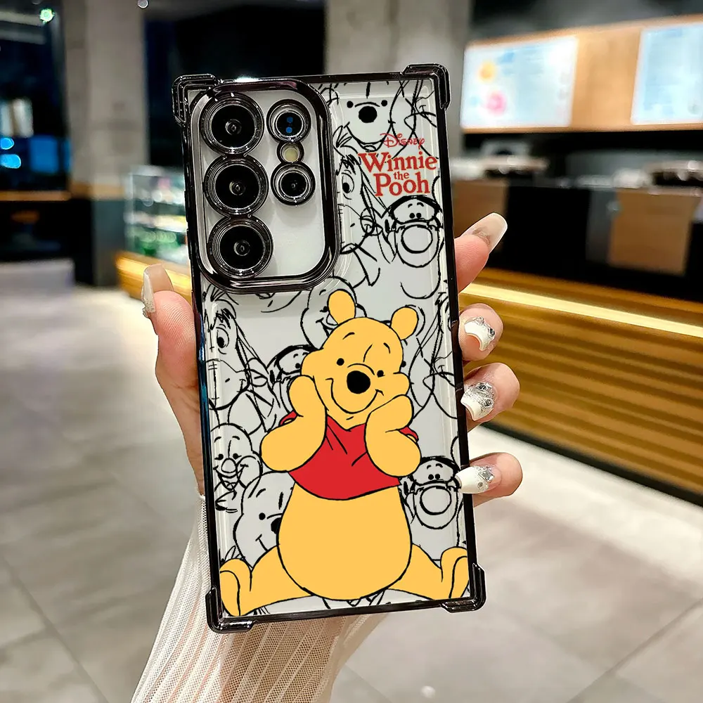 

Pooh Bear Eeyore Cute Piglet Case For Samsung Galaxy S26 S25 S26Ultra Edge S24 S23 S22 Plus S21 Ultra FE Soft Phone Back Cover