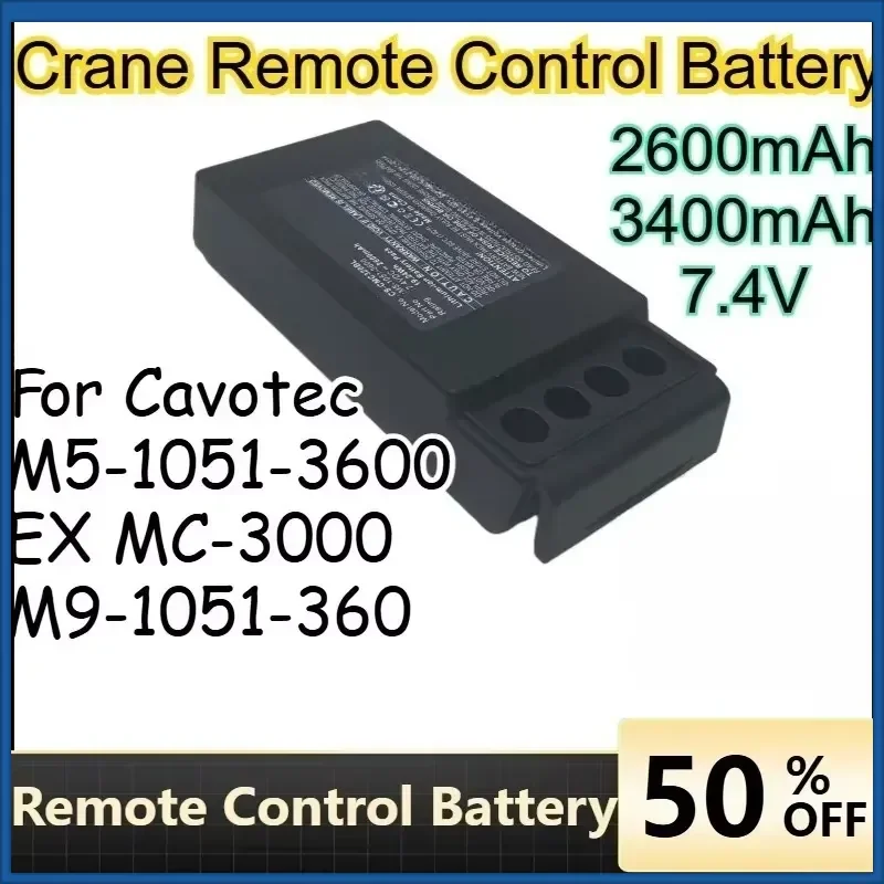Crane Remote Control Battery 7.4V 2600mAh/3400mAh for Cavotec M5-1051-3600 EX MC-3000 M9-1051-360 Lithium-ion Battery