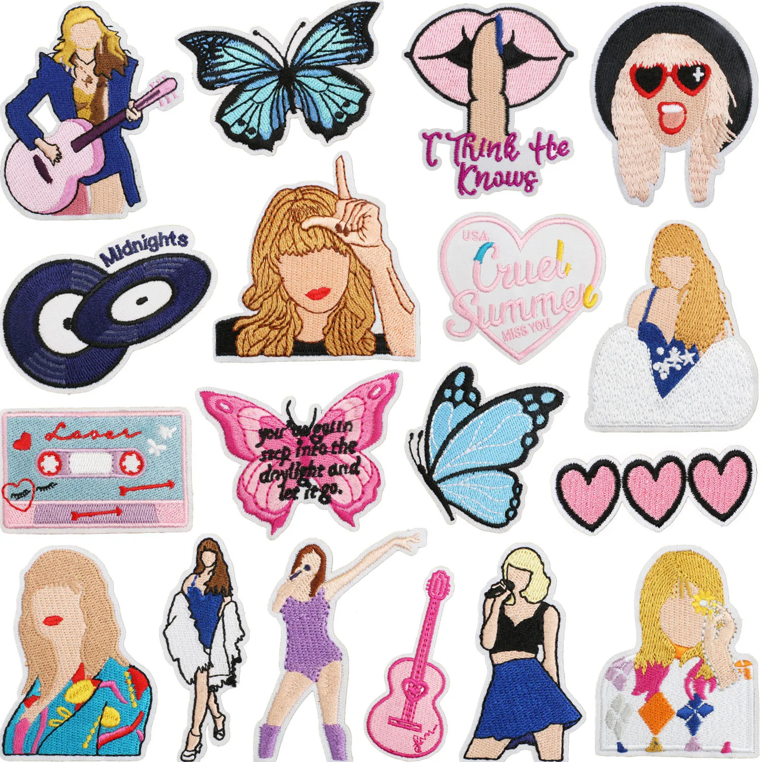 

Fashion Girl Embroidery Patches Cartoon Girl Singer Iron On Patch Sewing Fabric Handmade Appliques Sexy Girly For Clothing Badge