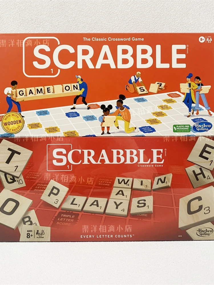 

Hasbro Scrabble Game classic edition wooden Scrabble game English original hand-made models for men and women's birthday gifts