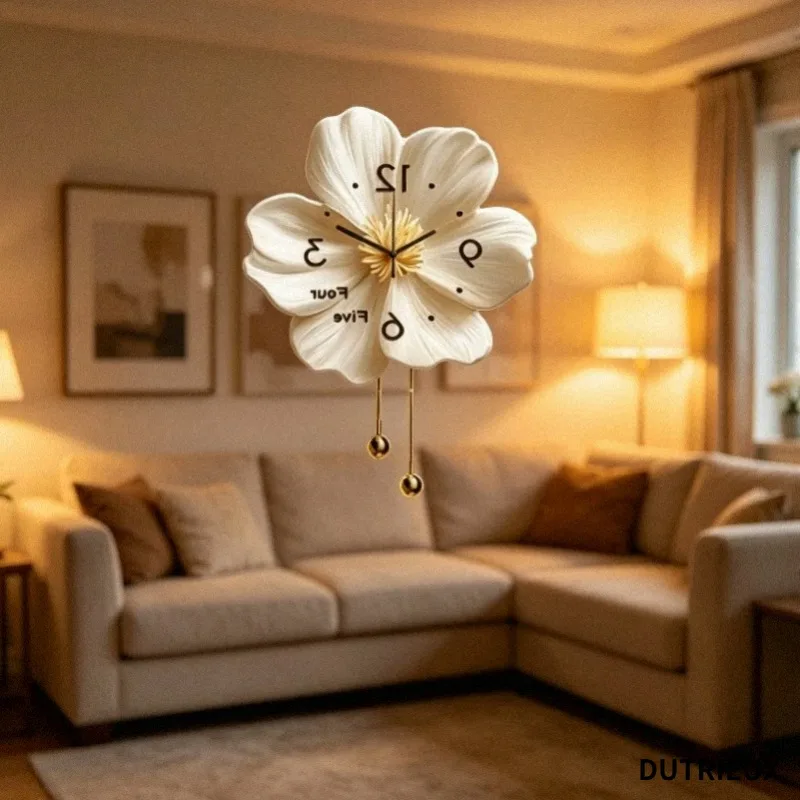 Save Space Cute Wall Clocks Chinese Creative Lounge Irregular Unique Wall Watch Aesthetic Reloj De Pared Lounge Suite Furniture