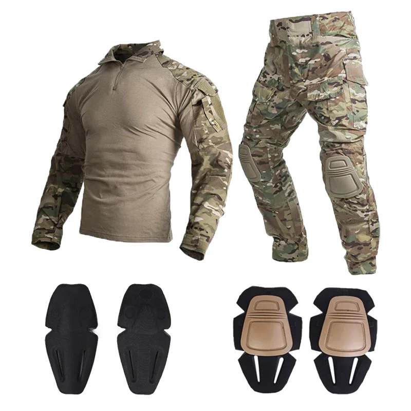 Emersongear Tactical G3 Combat Suits Uniform Set 2019 Shirts Pants W/ Elbow Knee Pads Mens Tops Duty Cargo Trousers Hunting MC