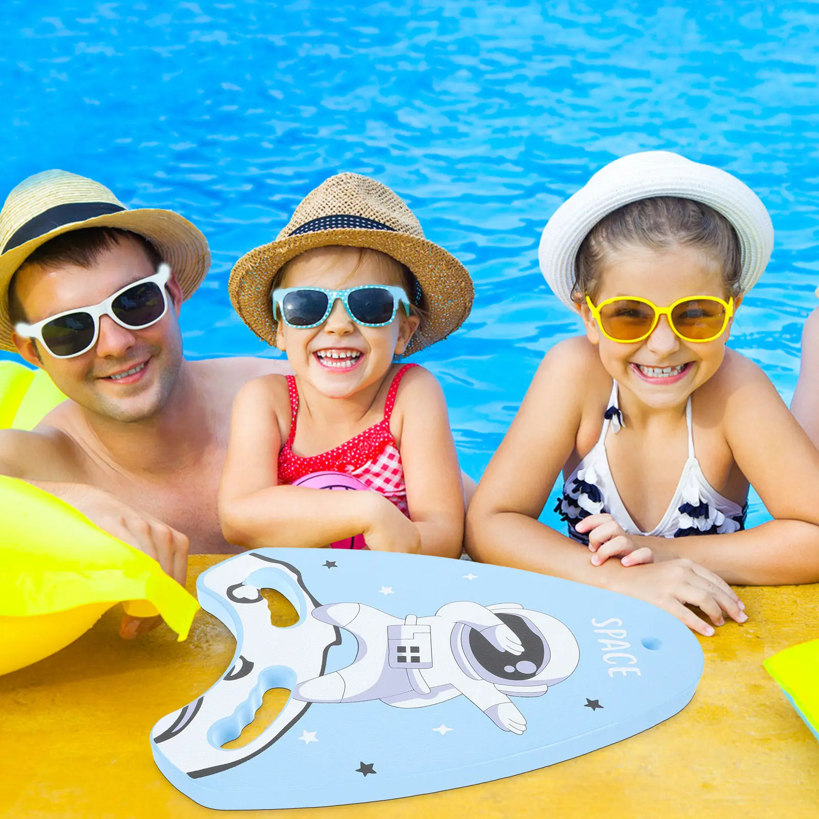

Swim Float Kids Cartoon Kickboard Children Swim Board EVA Material Durable Pool Training Aid Blue Astronaut