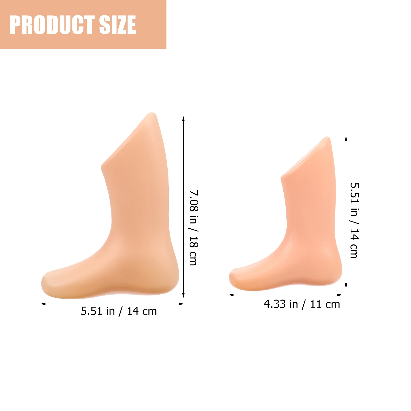 

4 Pcs Baby Foot Mold Lightweight Model Kids Mannequin for Socks Skin Color Maniquin Plastic Display Feet