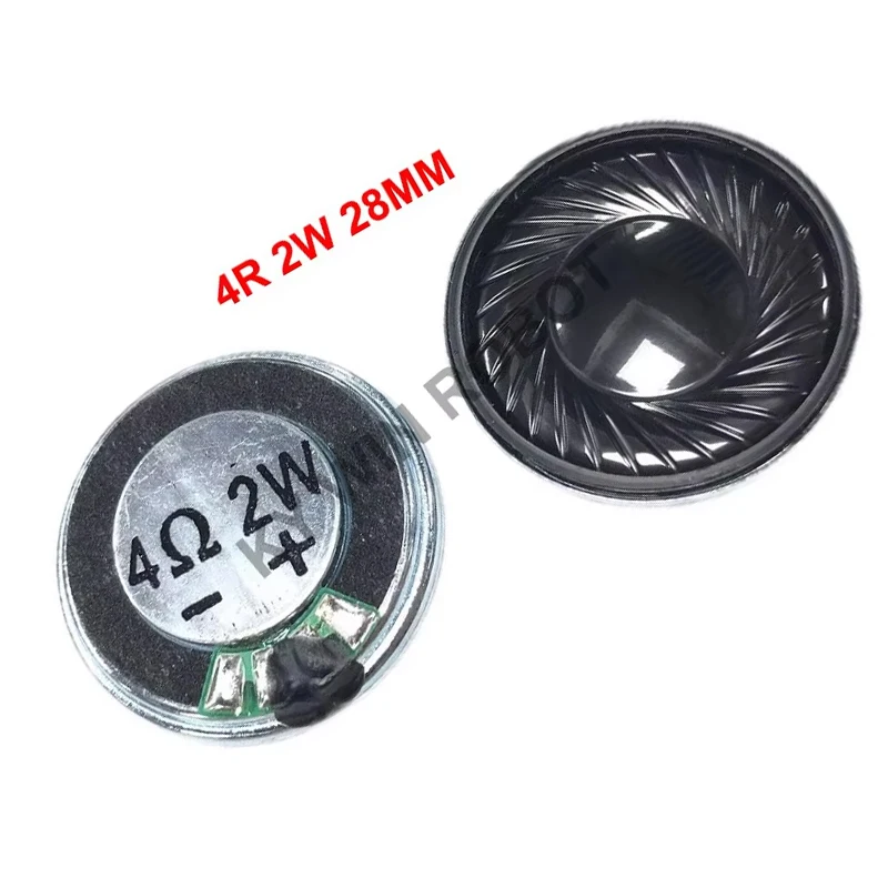 2pcs/lot New Ultra-thin Mini speaker 4 ohms 2 watt 2W 8R speaker Diameter 28MM 2.8CM thickness 5MM