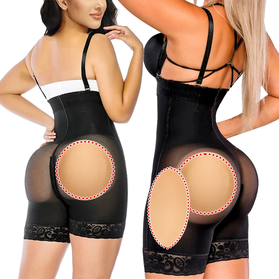 

Padded Butt Lifter Shaper Tummy Control Panties Slimming Fajas Corset Body Shapewear High Waist Shorts Fake Buttock Hip Enhancer